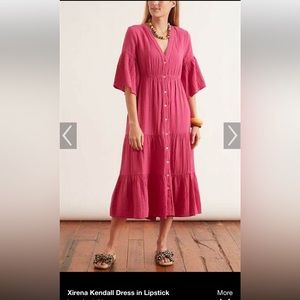 Xirena Kendall Pink Bell Sleeve Dress